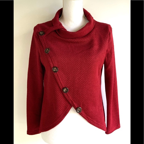 Tops - Cranberry Turtleneck Pullover Knit Sweater